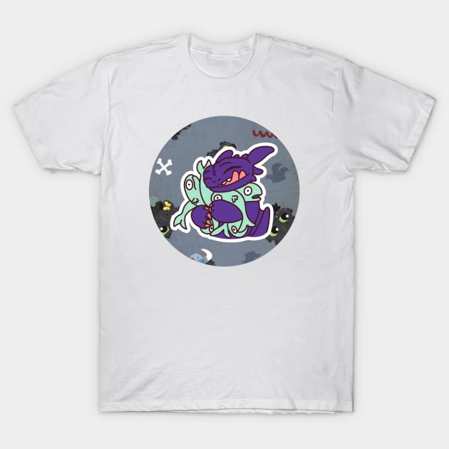 Dragon Loves Fish T-Shirt by VinylPatch